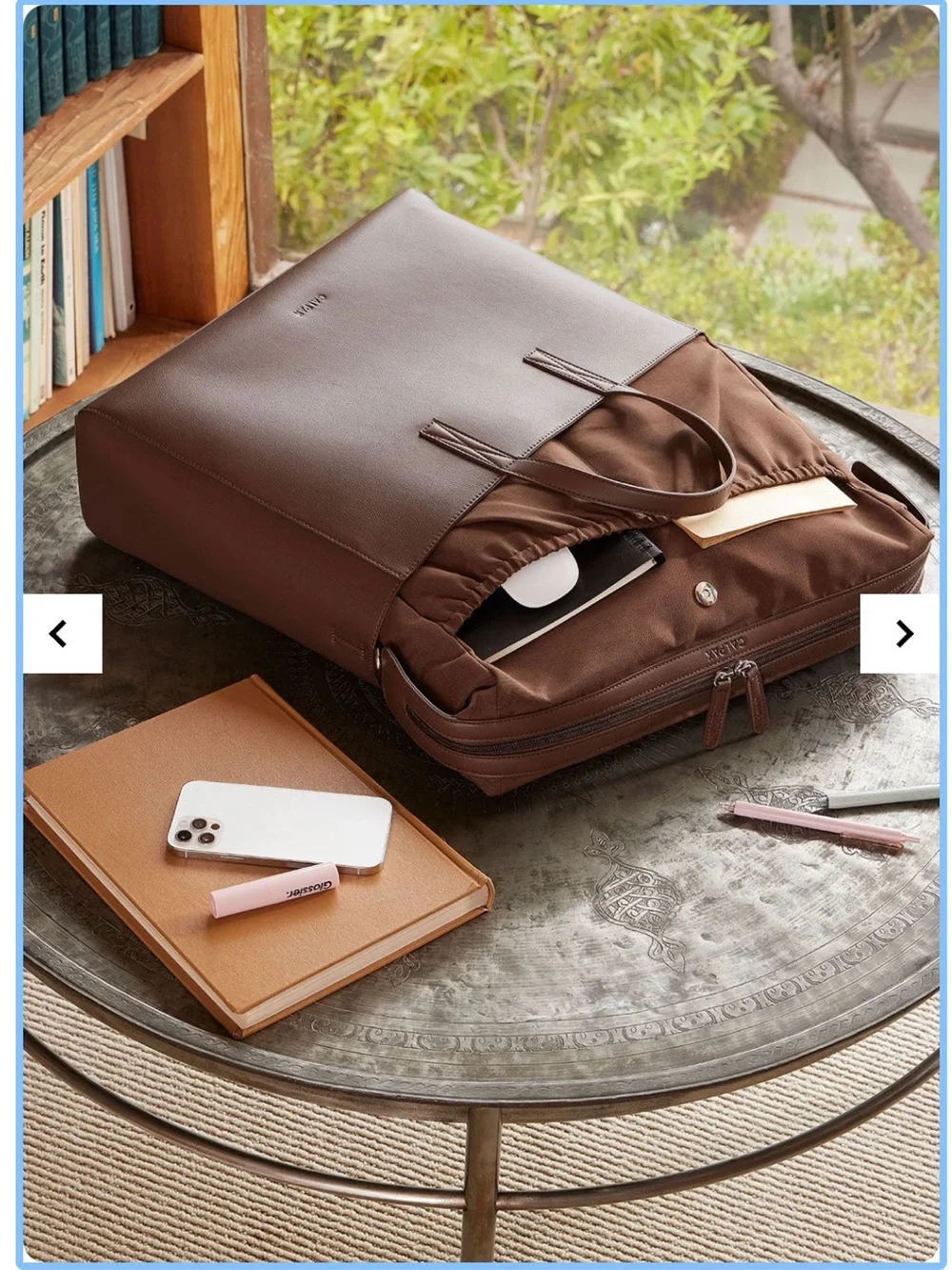 Haven 16” Calpak Laptop Tote Bag - Espresso
